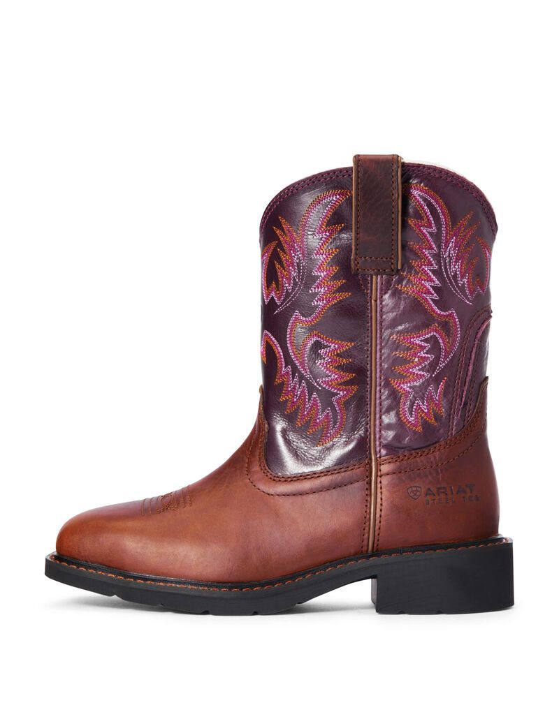 Bottes de Travail Ariat Krista Steel Embout Marron Foncé Femme | KBS-71571601