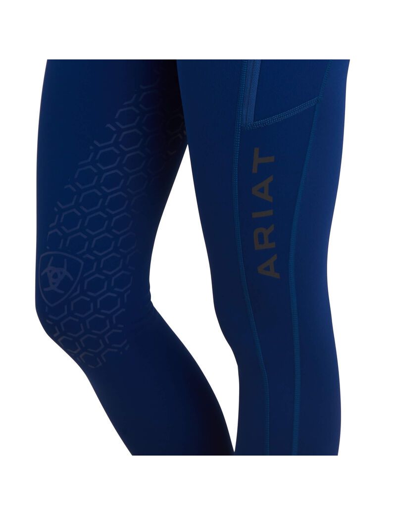 Collant Ariat Venture Thermal Half Grip Bleu Femme | PZF-22126082