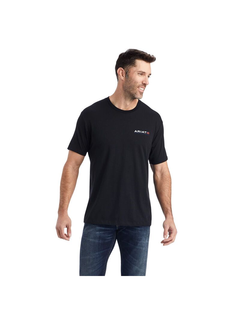 T Shirts Ariat Horizontal Noir Homme | LXM-20433247