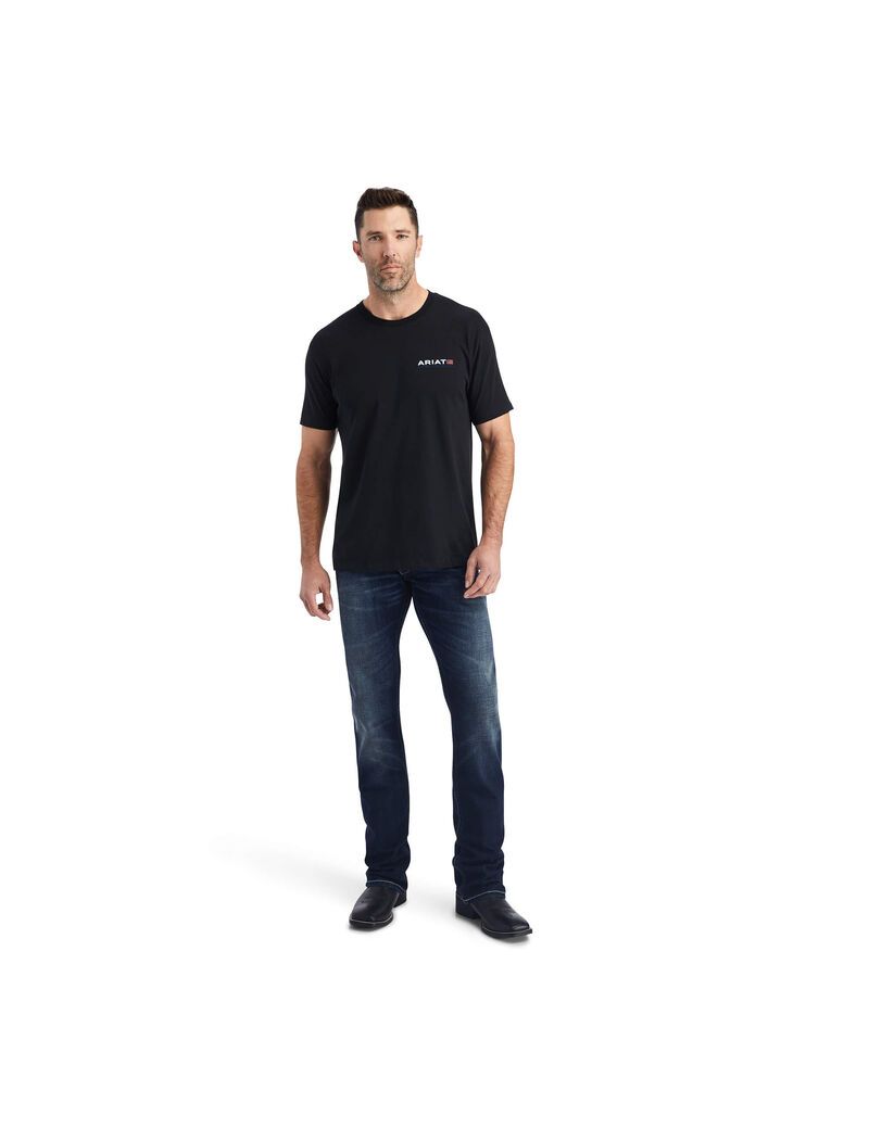 T Shirts Ariat Horizontal Noir Homme | LXM-20433247