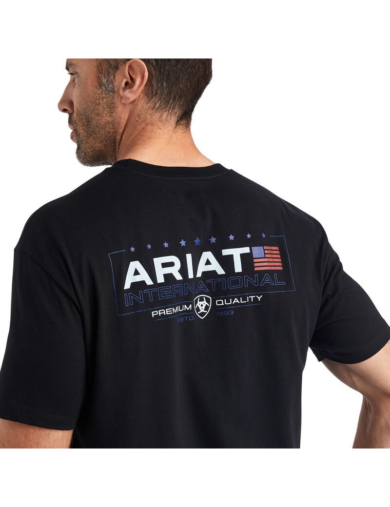 T Shirts Ariat Horizontal Noir Homme | LXM-20433247