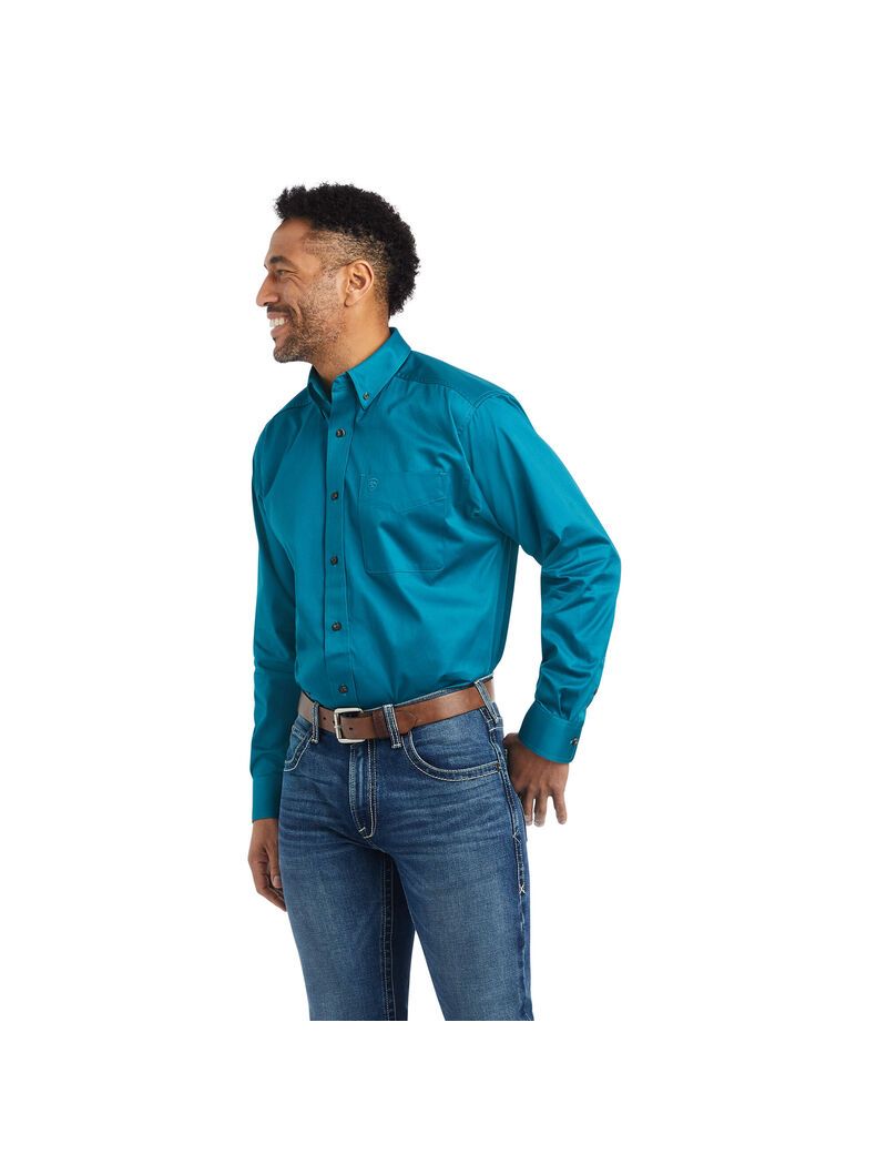 Chemises De Costume Ariat Solid Twill Multicolore Homme | MXA-80124582