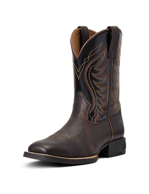 Bottes Western Ariat Amos Rouge Marron Enfant | QQN-34692557