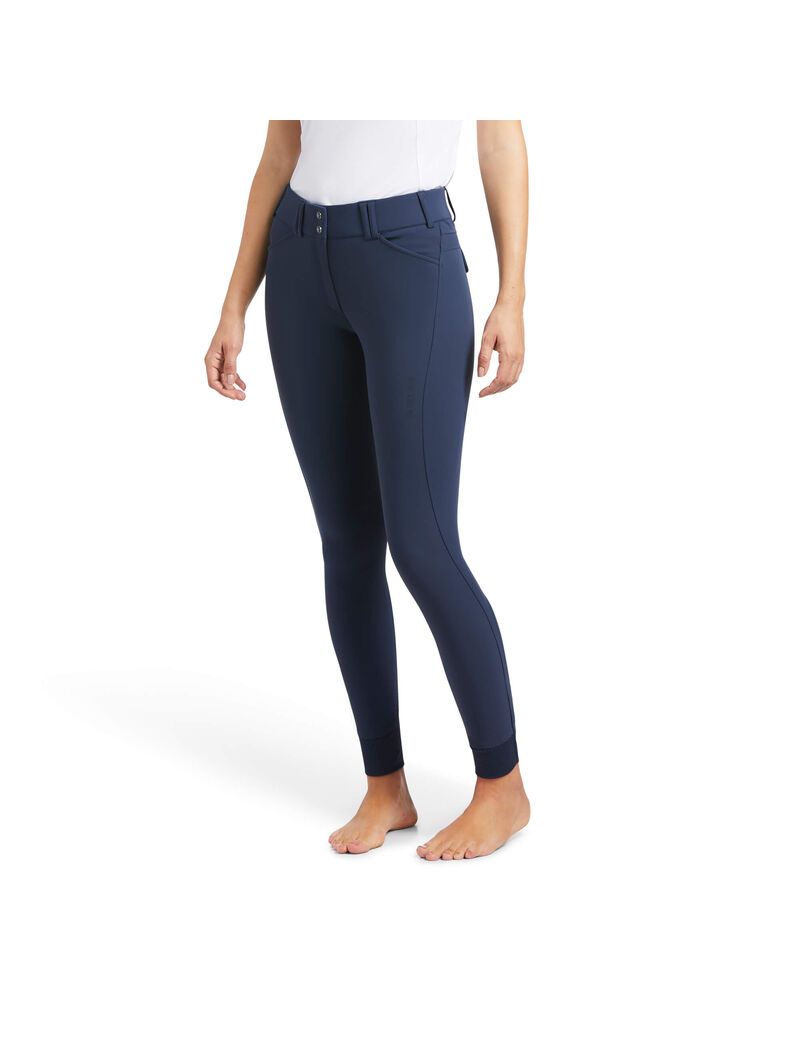 Pantalon Ariat Tri Factor Grip Knee Patch Breech Bleu Femme | HDR-65431728