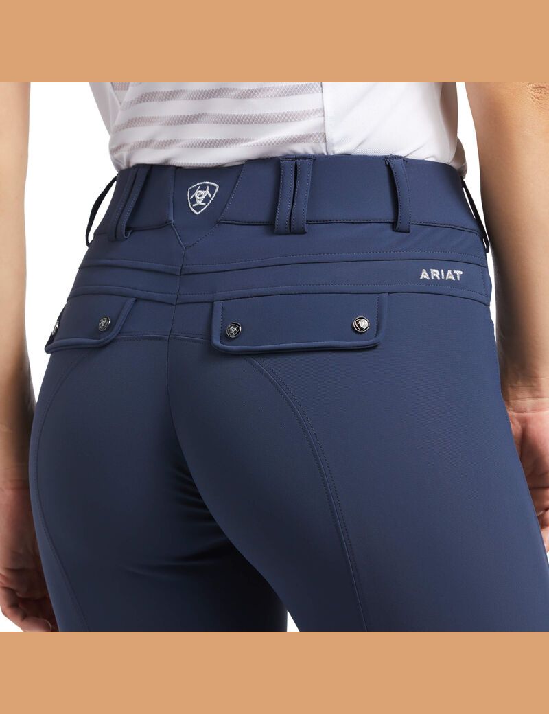 Pantalon Ariat Tri Factor Grip Knee Patch Breech Bleu Femme | HDR-65431728