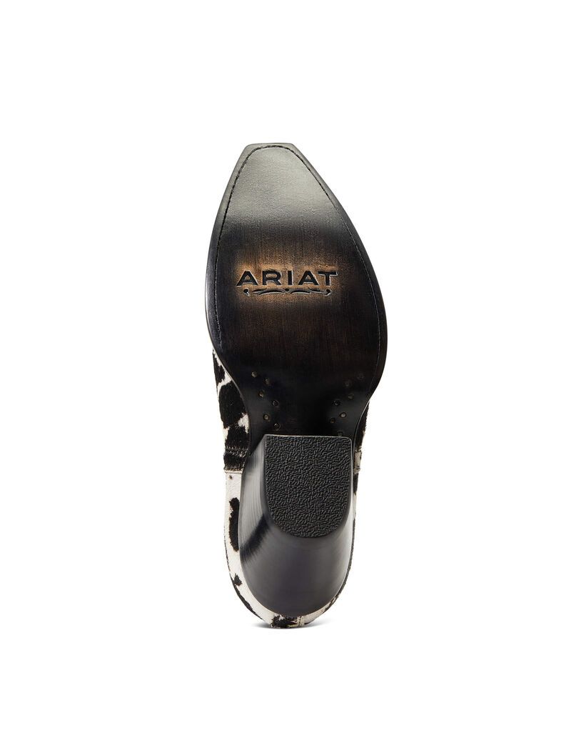 Bottines Ariat Dixon Haircalf Western Noir Blanche Femme | AAF-43398886