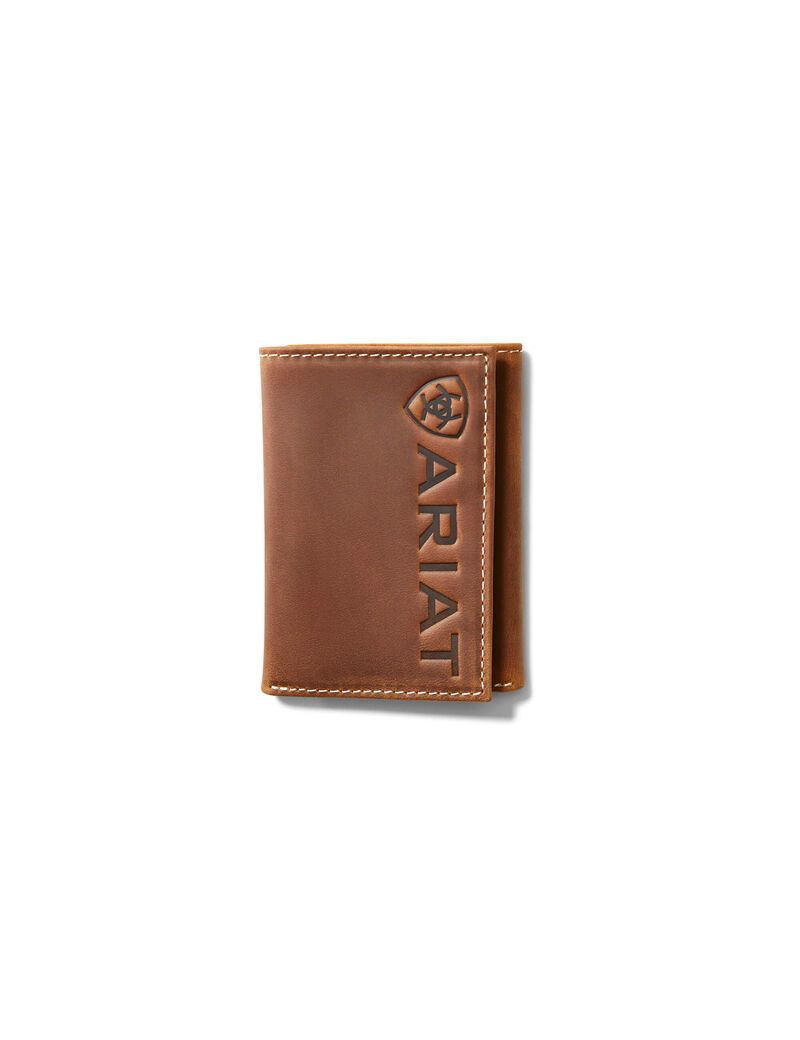 Portefeuilles Ariat Trifold Large Logo Marron Homme | VVM-14153510