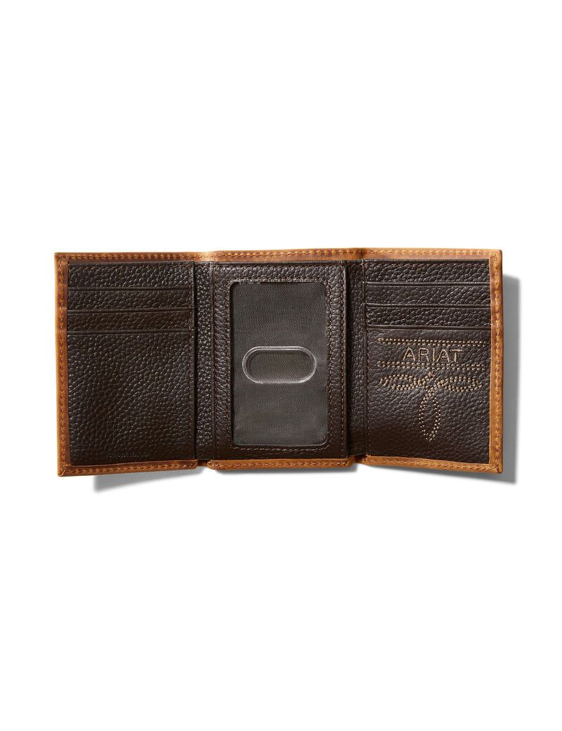 Portefeuilles Ariat Trifold Large Logo Marron Homme | VVM-14153510