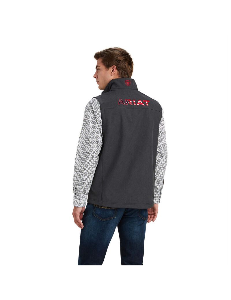 Gilet Ariat Logo 2.0 Softshell Grise Homme | PIF-79804999