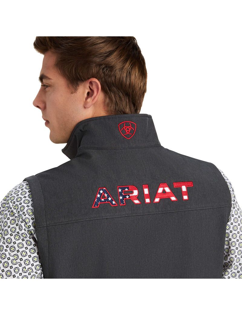 Gilet Ariat Logo 2.0 Softshell Grise Homme | PIF-79804999