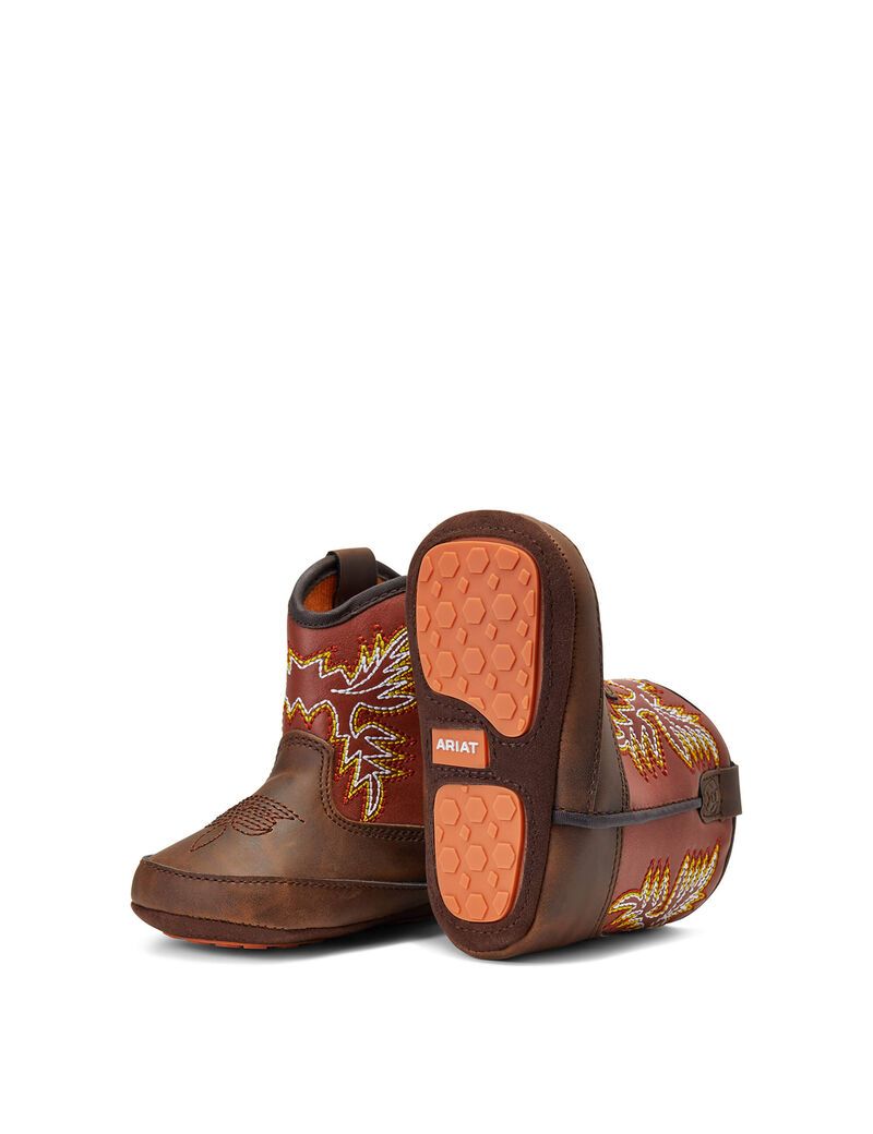 Bottes Western Ariat Stompers Workhog Marron Enfant | JUQ-34437270