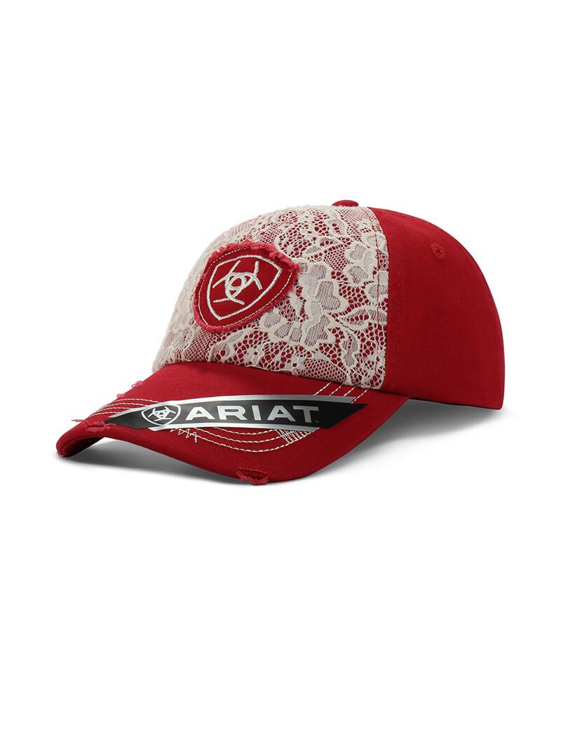 Casquettes Ariat Center Shield Logo Rouge Femme | NZG-68509208