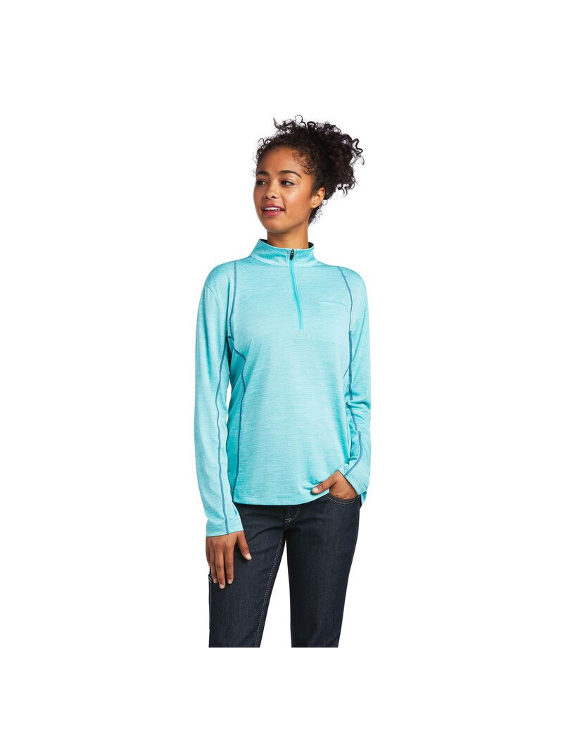 Vêtements De Travail Ariat Rebar Evolution 1/2 Zip T Shirts Multicolore Femme | RLK-40594896