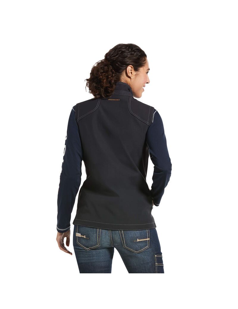 Vêtements De Travail Ariat Rebar Stretch Tela Softshell Vest Noir Femme | LYM-53509692