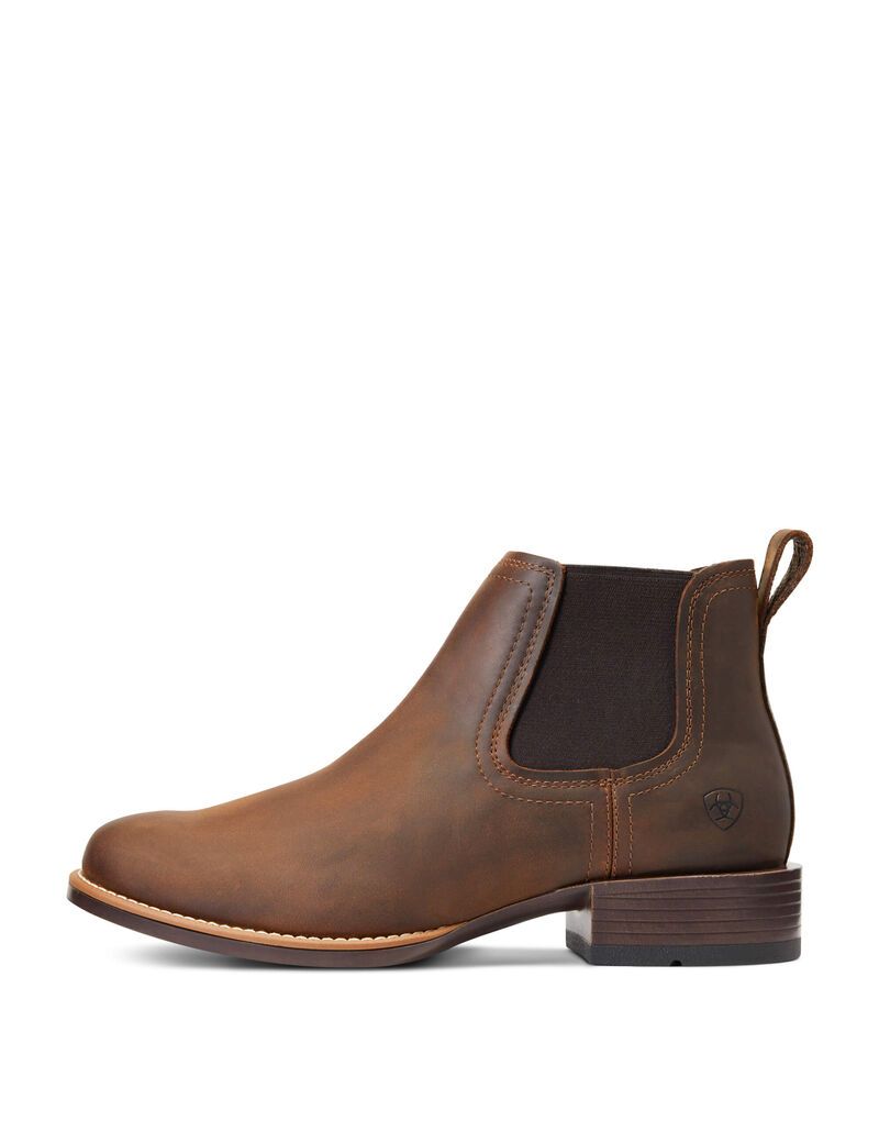 Bottines Chelsea Ariat Booker Ultra Round Embout Western Marron Homme | DKH-33709214