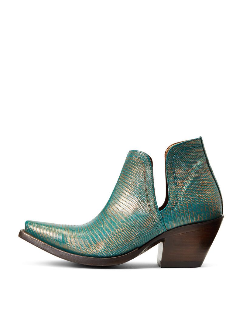 Bottines Ariat Dixon Lizard Western Turquoise Metal Femme | KJJ-57139303