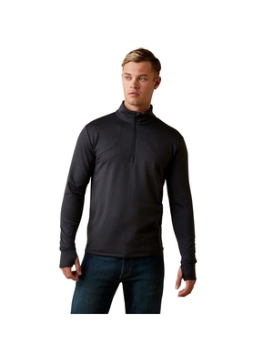 Couches Intermédiaires Ariat Gridwork 1/4 Zip Noir Homme | RYD-24874245