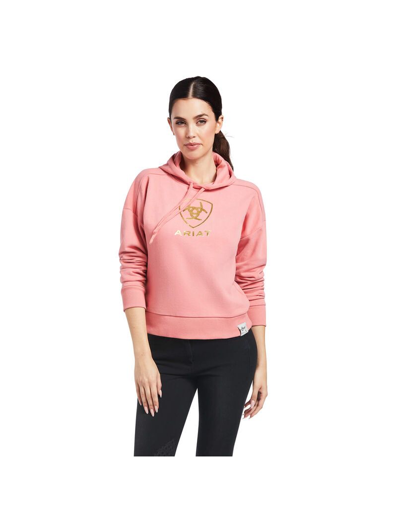 Sweat à Capuche Ariat Just Corail Femme | ZOK-22063368