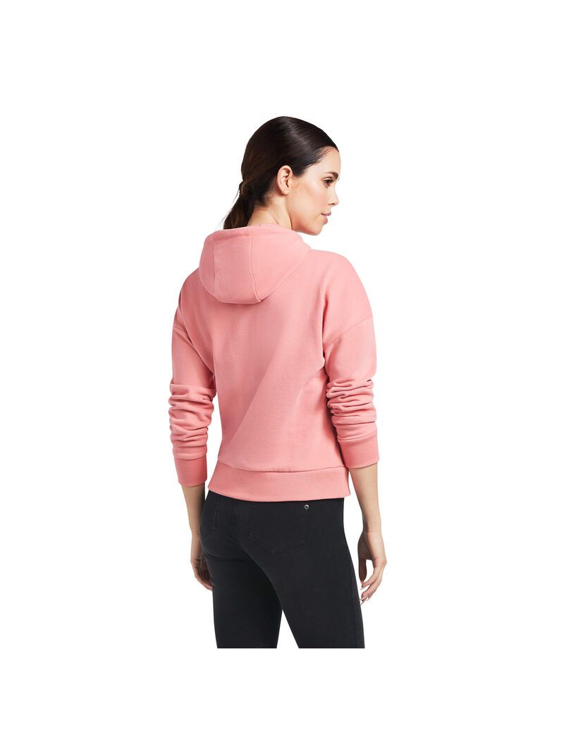 Sweat à Capuche Ariat Just Corail Femme | ZOK-22063368