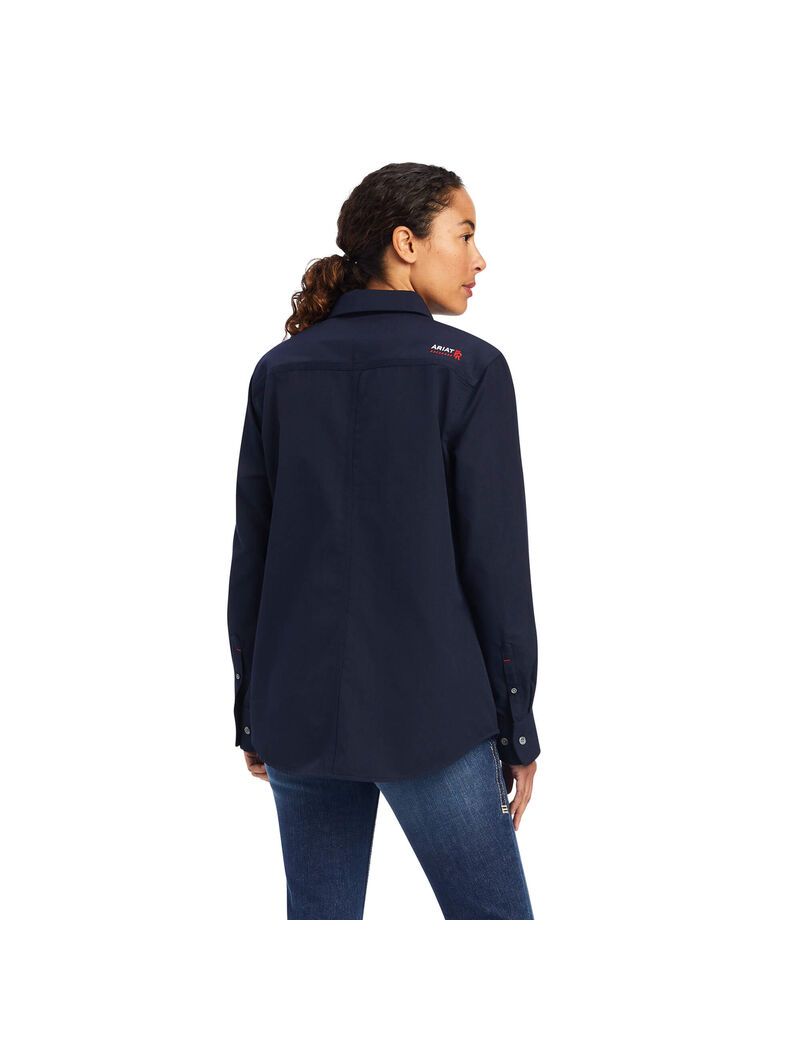 Chemises Ariat FR Featherlight Travail Bleu Marine Femme | IGM-79677614