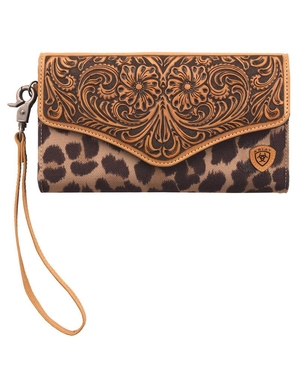 Portefeuilles Ariat Leopard clutch Marron Femme | KWG-28899259