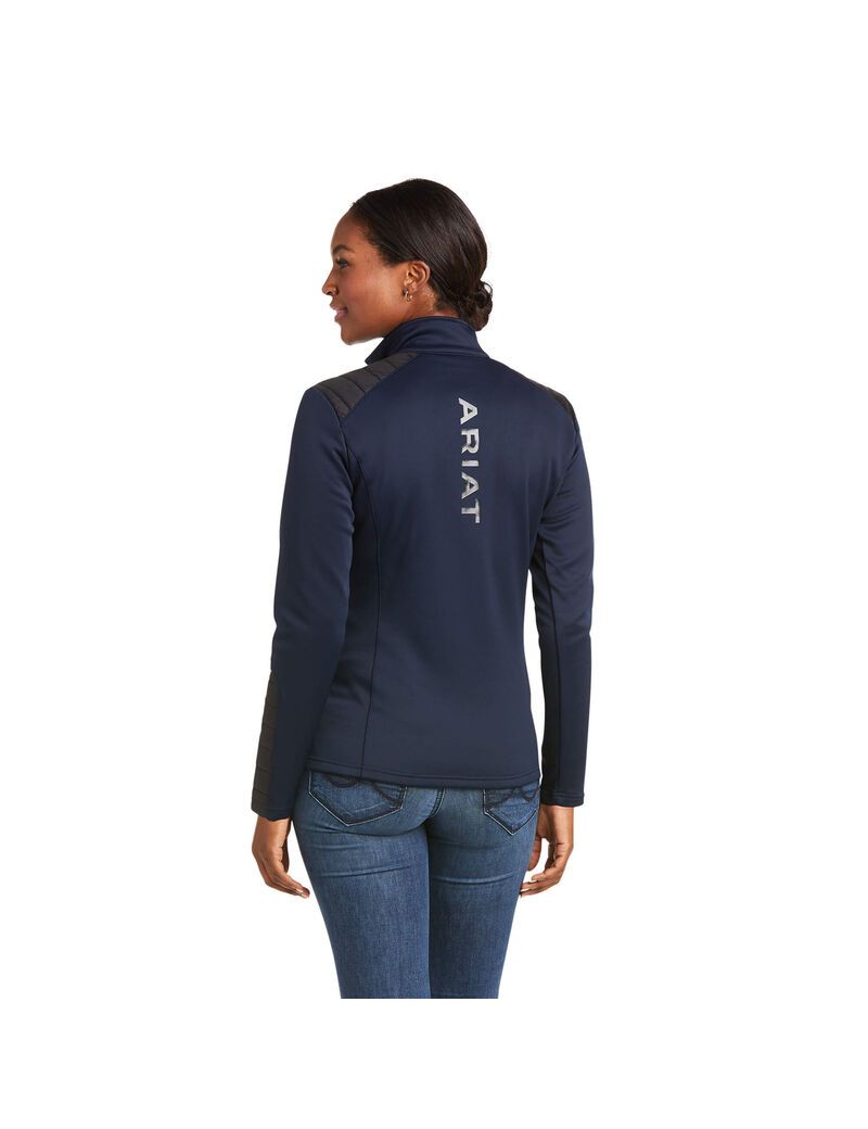 Sweats Ariat Ismay 1/2 Zip Bleu Foncé Femme | BEI-90738271