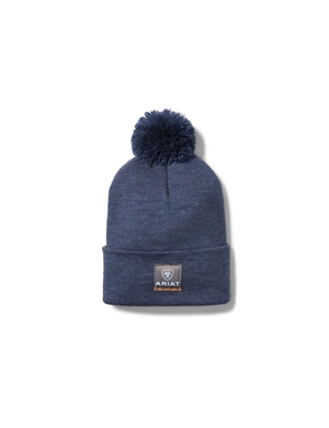 Vêtements De Travail Ariat Rebar Pom Beanie Bleu Femme | XFW-34369584