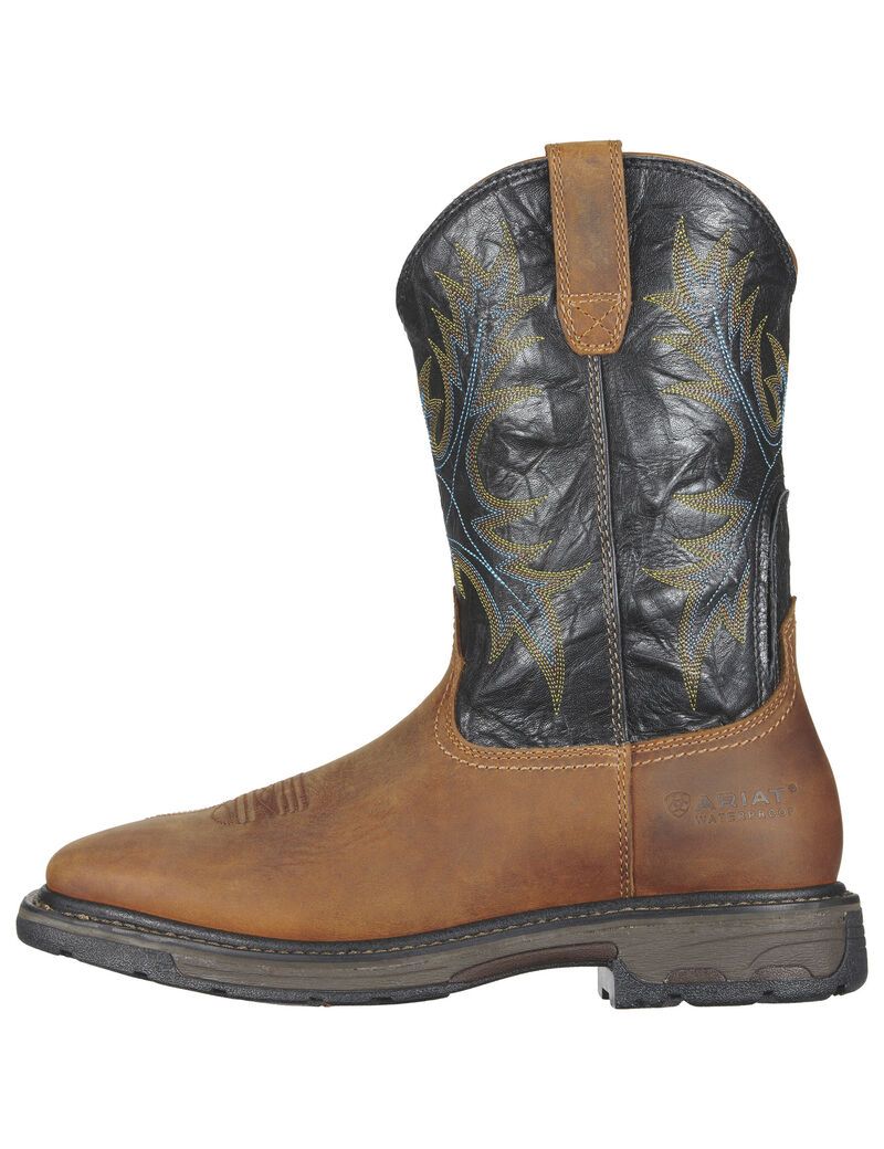 Bottes Imperméables Ariat WorkHog Larges Square Embout Steel Embout Travail Multicolore Homme | XPC-00254753