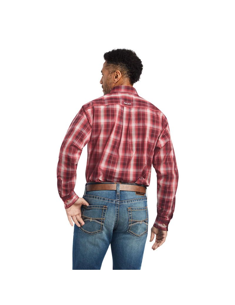 Chemises De Costume Ariat Pro Series Wagner Fitted Rouge Homme | KUK-64703085