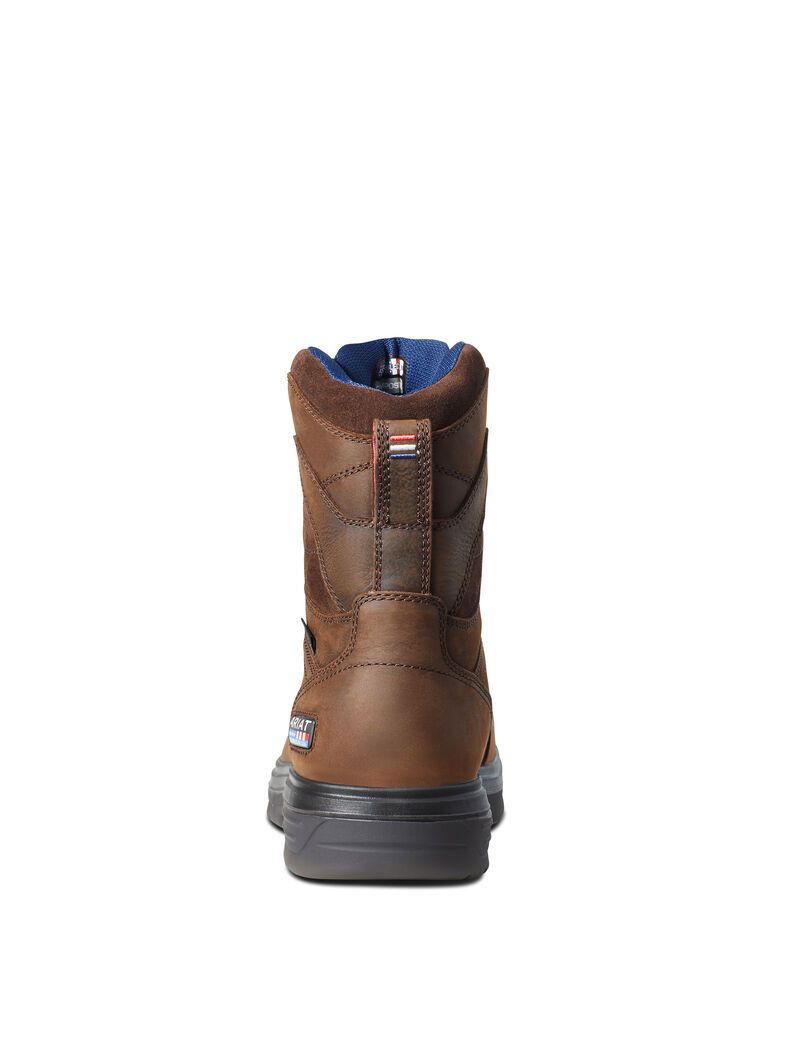 Bottes de Travail Ariat Turbo 8' USA Assembled Imperméables Carbon Embout Marron Homme | GWR-50267215