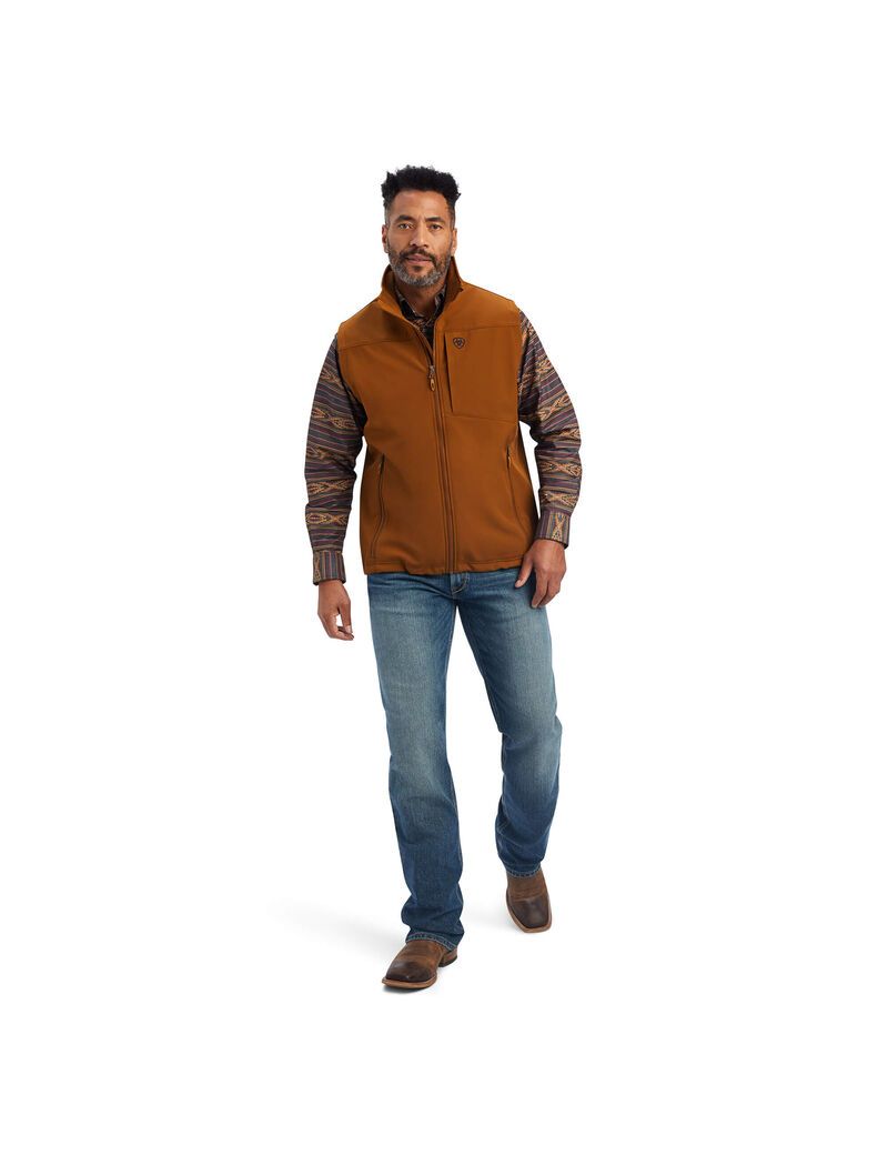 Gilet Ariat Logo 2.0 Softshell Marron Homme | AHK-82295740