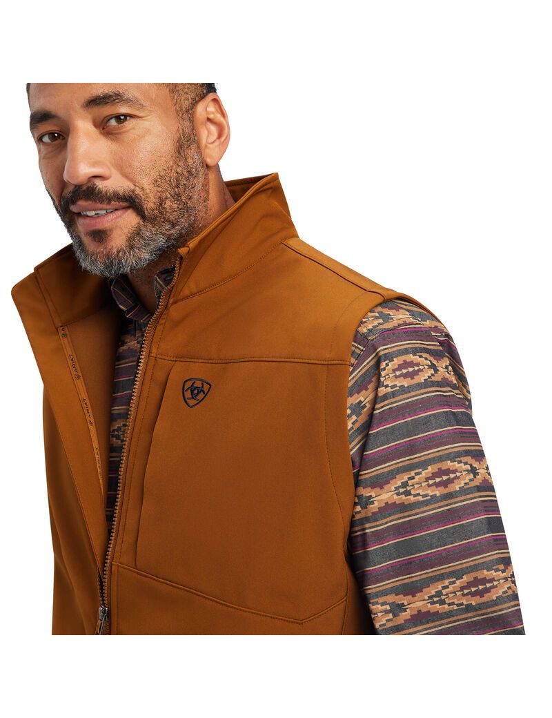 Gilet Ariat Logo 2.0 Softshell Marron Homme | AHK-82295740