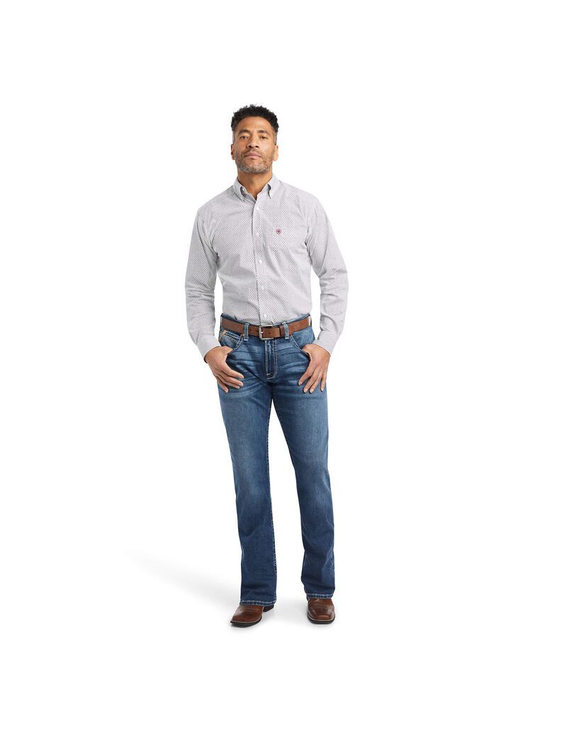 Chemises De Costume Ariat WARWICK Fitted Blanche Homme | GFA-20072659