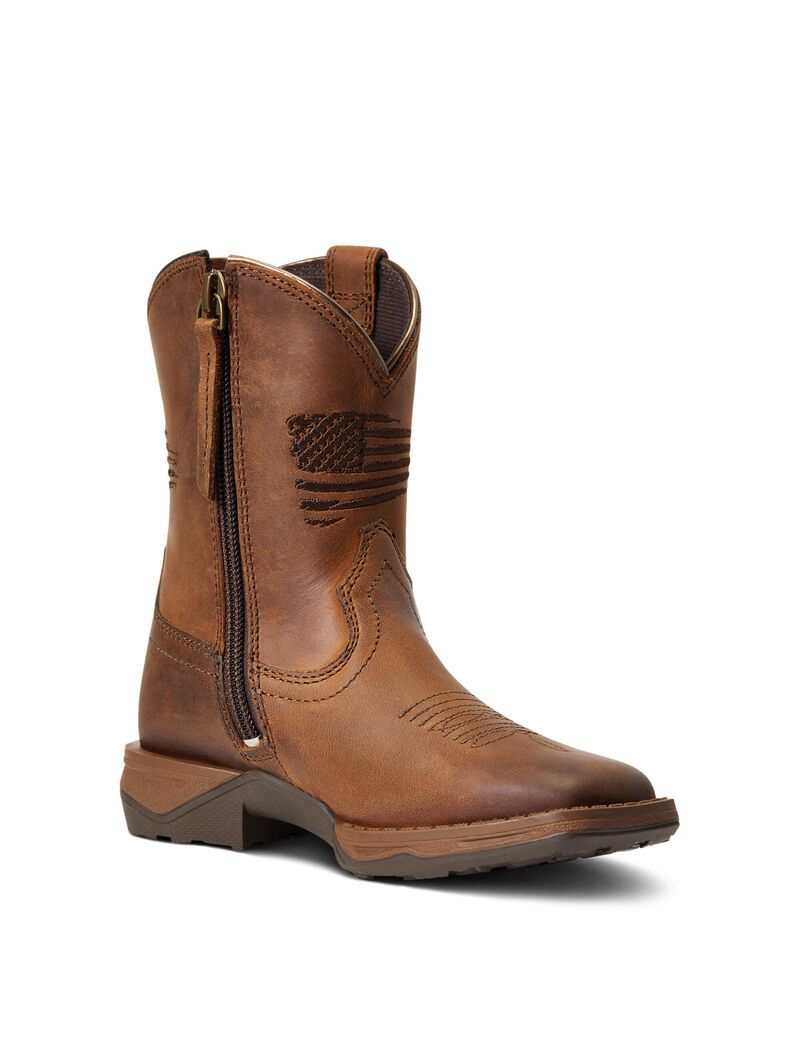 Bottes Western Ariat Anthem Patriot Marron Enfant | YPV-39980761