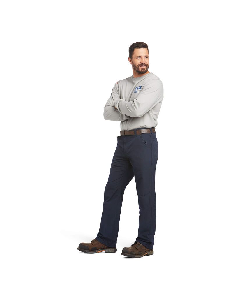 Pantalon Ariat FR M4 Relaxed DuraLight Ripstop Boot Cut Bleu Marine Homme | YQL-06309994