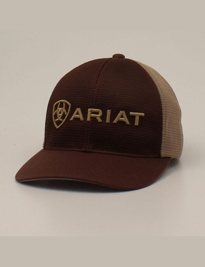 Casquettes Ariat Large embossed lgoo mash Marron Homme | CNB-69148556