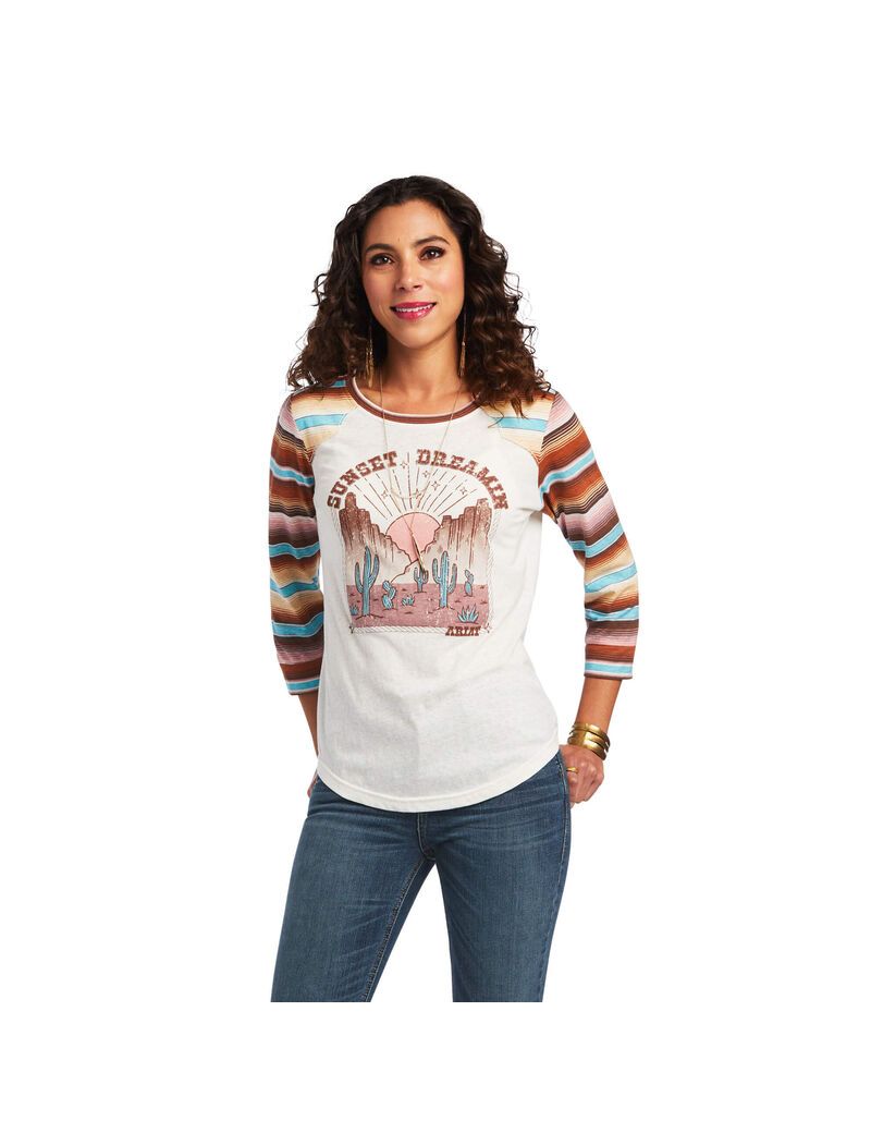 Hauts Ariat Sunset Dreamin Tee Multicolore Femme | YLQ-55730814