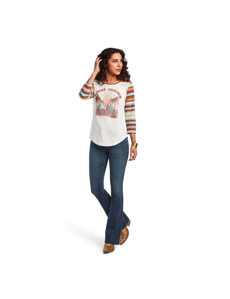 Hauts Ariat Sunset Dreamin Tee Multicolore Femme | YLQ-55730814