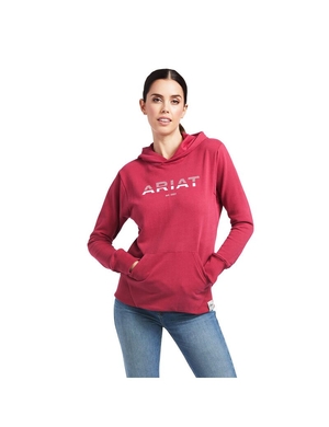 Sweat à Capuche Ariat 3D Logo 2.0 Rouge Femme | GWV-17802019