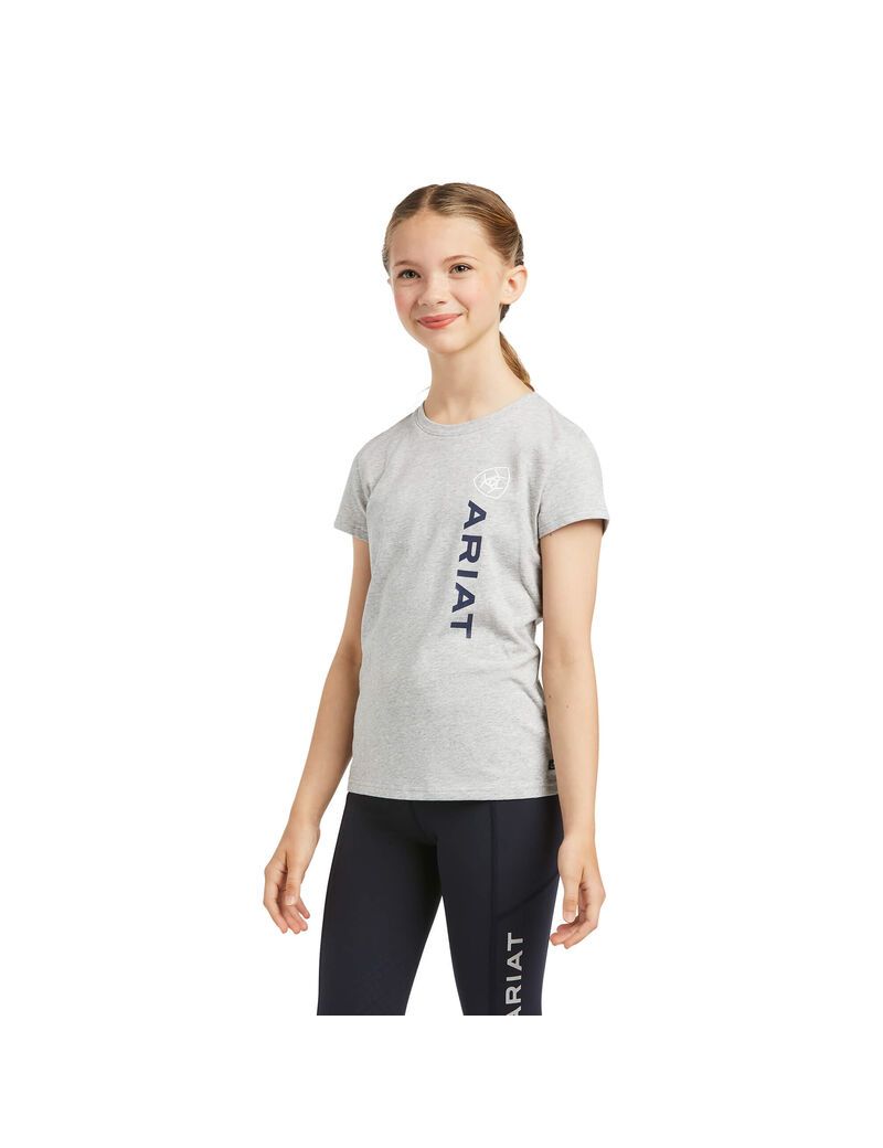 Chemises Ariat Vertical Logo Grise Enfant | MSP-53393863