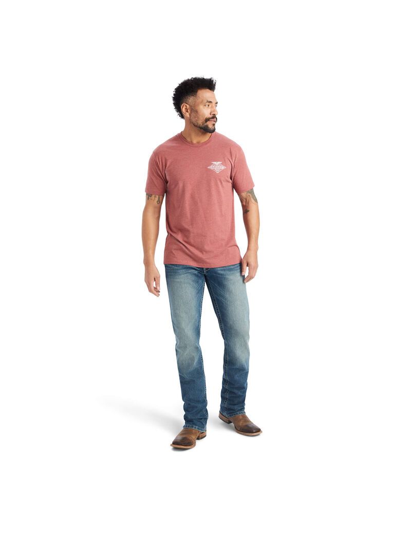 T Shirts Ariat Travail Eagle Rouge Homme | PYF-31721353