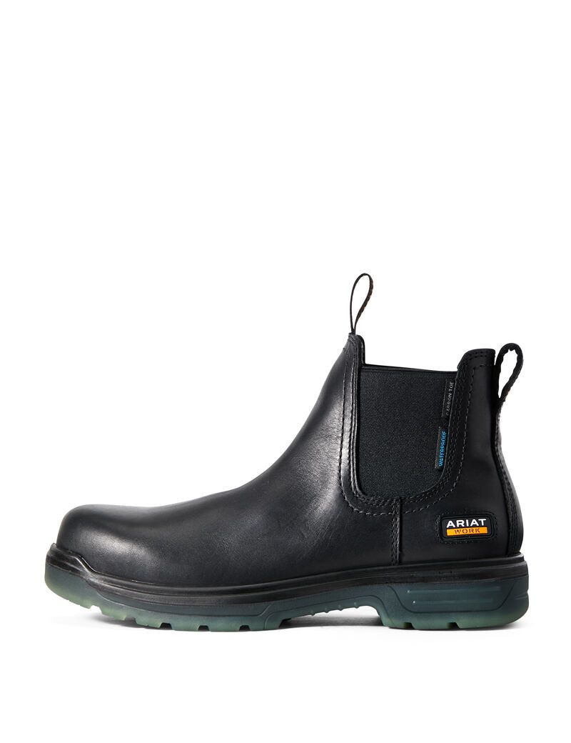 Bottines Chelsea Ariat Turbo CSA Imperméables Carbon Embout Travail Noir Homme | HZT-29222220