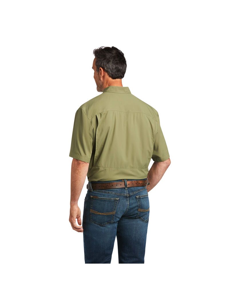 Chemises De Costume Ariat VentTEK Outbound Classiche Fit Vert Foncé Homme | JPU-22715355