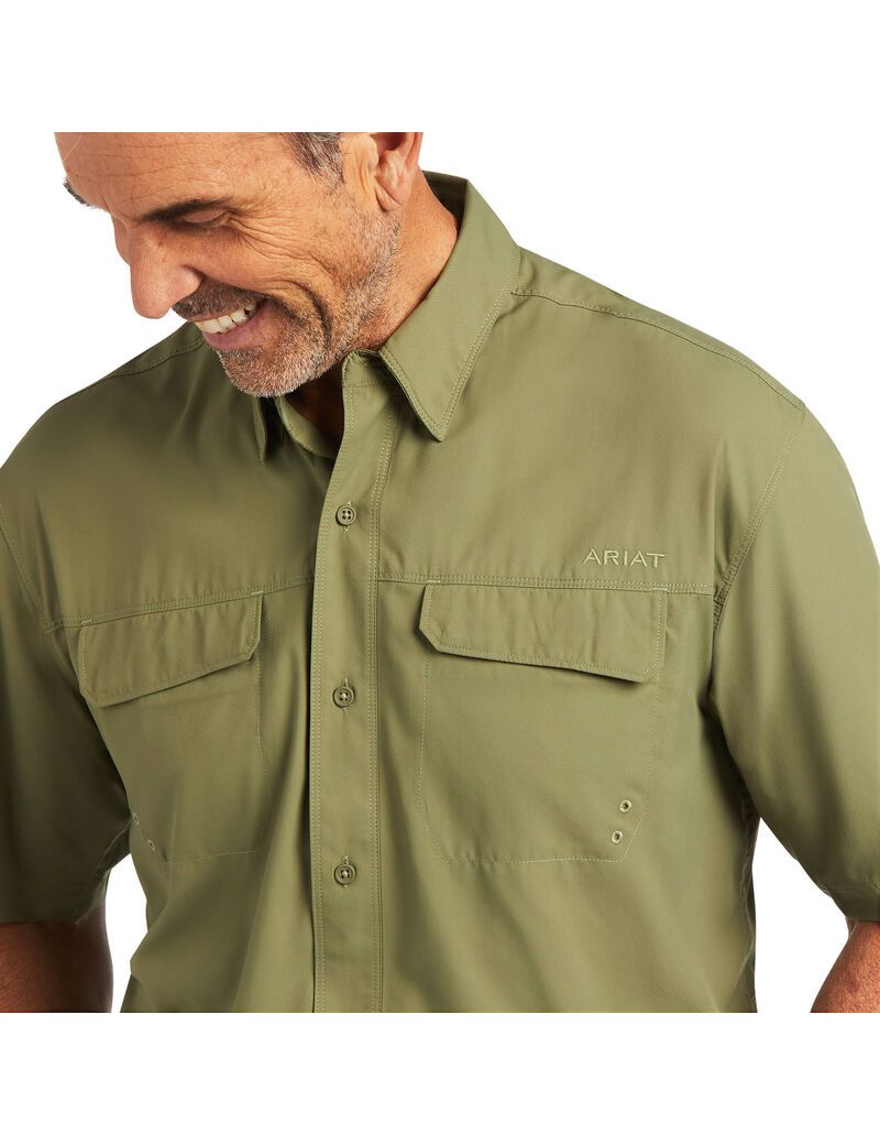 Chemises De Costume Ariat VentTEK Outbound Classiche Fit Vert Foncé Homme | JPU-22715355