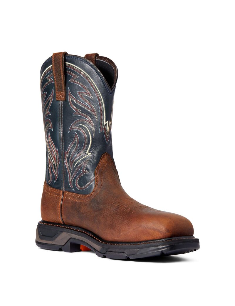 Bottes de Travail Ariat WorkHog XT Cottonwood Carbon Embout Marron Homme | BTT-86734961