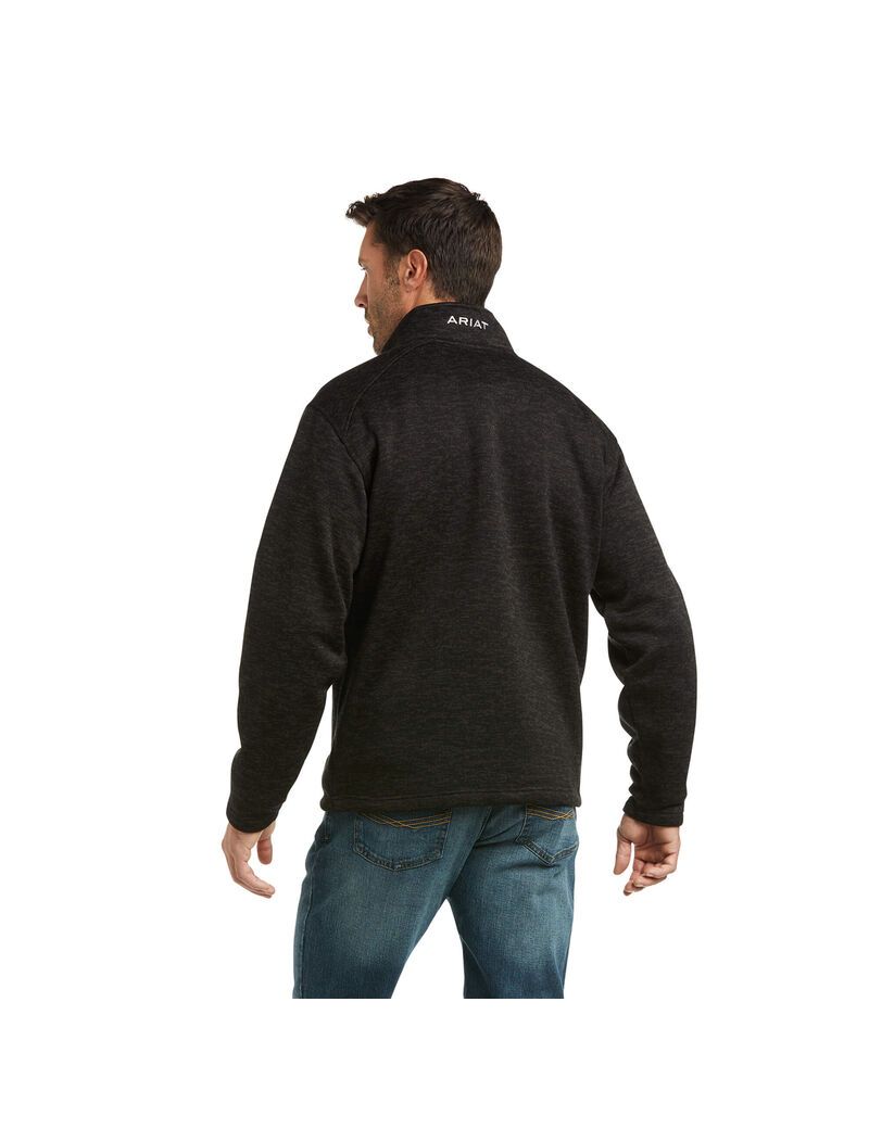 Cardigan Ariat Caldwell 1/4 Zip Grise Homme | OFS-28394617