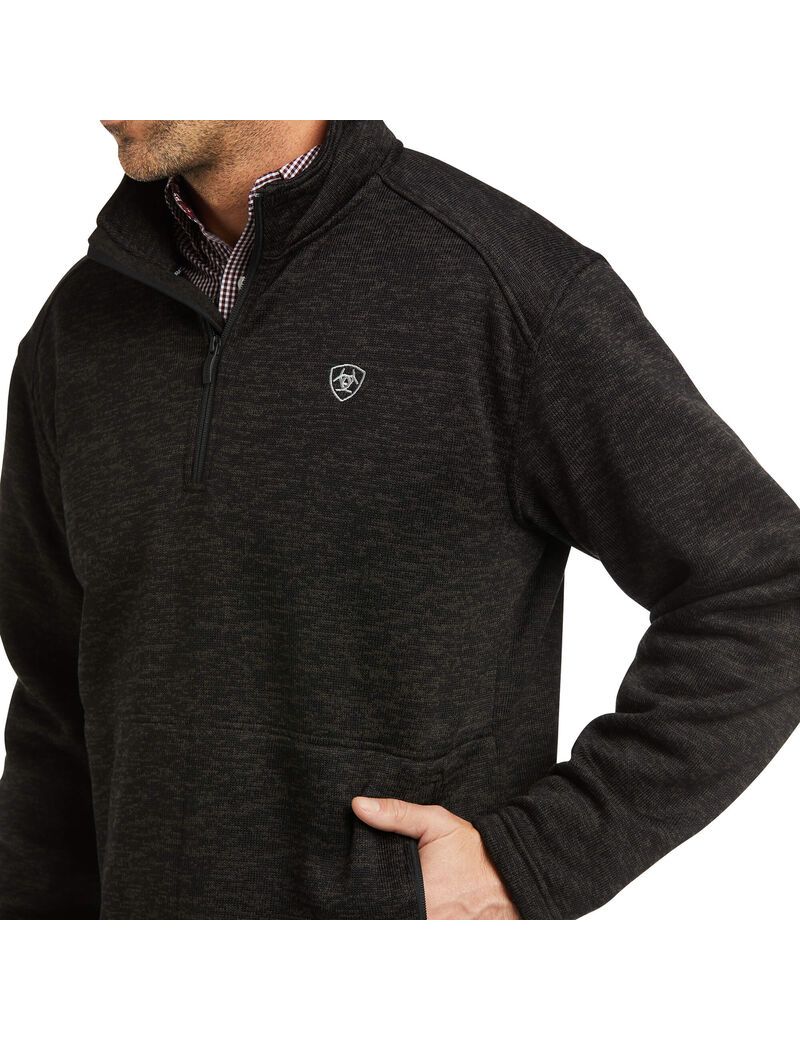 Cardigan Ariat Caldwell 1/4 Zip Grise Homme | OFS-28394617